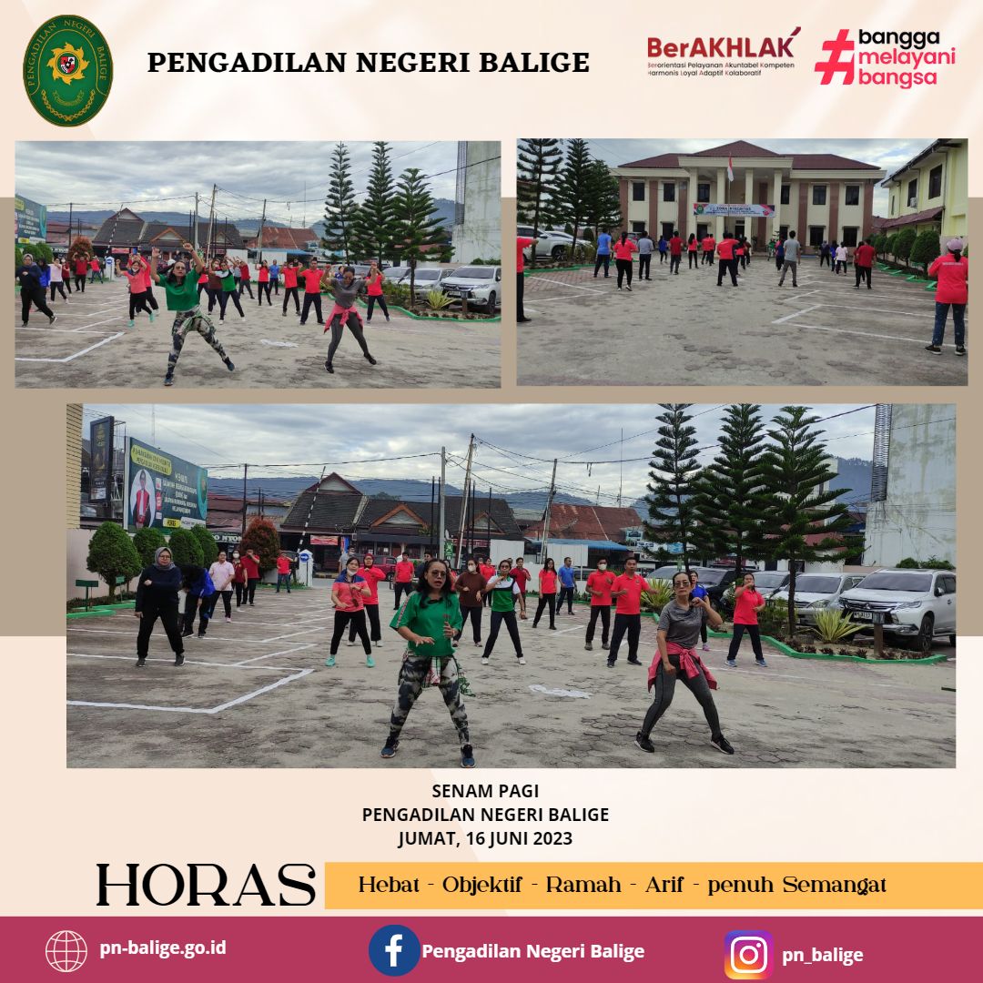SENAM PAGI PENGADILAN NEGERI BALIGE PADA HARI JUMAT 16 JUNI 2023 SENAM PAGI PENGADILAN NEGERI BALIGE PADA HARI JUMAT 16 JUNI 2023